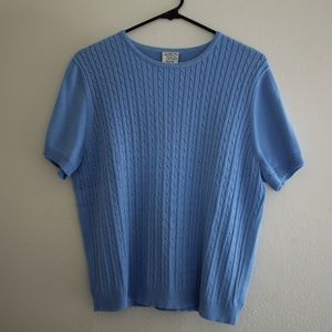 Allison Daley Petite blue pullover top size LP.